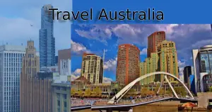 Pic of Melbourne and travel Australia is written on the picture